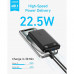 Anker Power Bank 10000mAh, USB-C PD20w + USB-C22.5W + USB22.5W, LED, сертификация CCC (A1257) черный