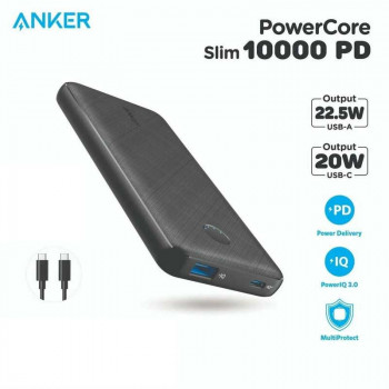 Anker A1245 523 PowerCore Power Bank 10K, 10000mAh, PD20w, CCC (A1245613) черный