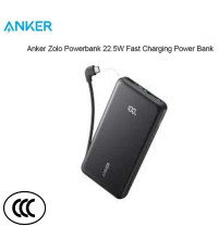 Anker Power Bank 10000mAh, USB-C22.5W + USB22.5W, LED, кабель type-c, сертификация CCC (A110D) черны