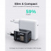 Aukey Comet Mix 3 100W 3-Port Wall GaN Charger (U+C+C), 100w max , PA-C5, gray