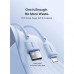 Baseus Silky Charging Cable, USB-A to iP 2.4A, 2m, 10000 bending, силикон, model CB000115, white