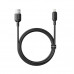 Baseus Silky Charging Cable, USB-A to iP 2.4A, 1m, 10000 bending, силикон, model CB000115, black