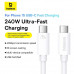 Baseus Superior Series 2 USB4 Cable, 1m, PD 240w, 40Gbps, 8K@60Hz, model CB000066, white