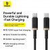 Baseus Dura Series Cable USB-C to USB-C 100w, 1m, 20V5A, model CB000121, black with gold