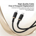 Baseus Dura Series Cable USB-C to USB-C 100w, 1m, 20V5A, model CB000121, black with gold