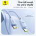 Baseus Silky Series Cable USB-C to USB-C 100w, 1m, 20V5A, model CB000114, white