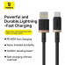 Baseus Dura Cable USB-A to USB-C 60W, 2m, 3Amax, 10т сгибов, в оплетке, CB000120, black with gold