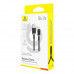 Baseus Dura Cable USB-A to USB-C 60W, 2m, 3Amax, 10т сгибов, в оплетке, CB000120, black with gold