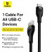 Baseus Flash 2 Cable USB to Type-C, 100w, 1m, 5Amax, CB000086 (P1031180111-00) black