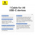 Baseus Flash 2 Cable USB to Type-C, 100w, 1m, 5Amax, CB000086 (P1031180111-00) black
