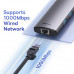 Baseus Metal Gleam Series 6-in-1, Type-C to HDMI 4K60Hz+3xUSB3.0+1GBps LAN+PD100w, model BS-OH100