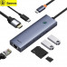 Baseus UltraJoy Series 7-in-1, Type-C to HDMI 4K60Hz+2xUSB3.0+TF/SD+LAN1Gbps+PD100w, model BS-OH112