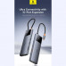 Baseus Metal Gleam Series II 10-in-1 HDMI 4K60Hz+USB3.2+SD/TF+1G LAN+PD100w+USB-C 3.2+AUX+2xUSB2.0