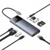 Baseus Metal Gleam Series II 10-in-1 HDMI 4K60Hz+USB3.2+SD/TF+1G LAN+PD100w+USB-C 3.2+AUX+2xUSB2.0