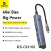 Baseus UltraJoy Series 6-in-1, Type-C to HDMI 4K60Hz+2xUSB3.0+1xUSB2.0+USB-C 3.0+PD100w, BS-OH166
