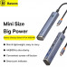 Baseus UltraJoy Series 6-in-1, Type-C to HDMI 4K30Hz+2xUSB3.0+1xUSB2.0+USB-C 3.0+PD100w, BS-OH164