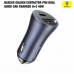Baseus Golden Contactor Pro Dual Car Charger, U + C 40W, CCJDZ-C (CCJD-0G) dark gray