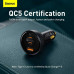 Baseus Qualcomm QC5 Technology Car Charger C+C+U 160W Set  (TZCCZM-0G) gray