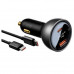 Baseus Supreme Digital Display PPS Car Charger U+C set, PD100w, USB 30w, model CCZX-100C (CCZX-01) 