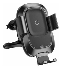 Baseus Smart Vehicle Bracket Wireless Charger, автозажим, на решетку (WXZN-01) black