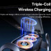 Baseus LightChaser Series Triple-Coil Wireless Charging Electric Car Mount, Qi 15w, model BS-CM029