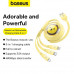 Baseus 3-in-1 Leo Retractable Cable (USB to M+L+C), 1.1m, 3.5A, model CB000063, yellow