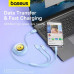 Baseus 3-in-1 Leo Retractable Cable (USB to M+L+C), 1.1m, 3.5A, model CB000063, yellow