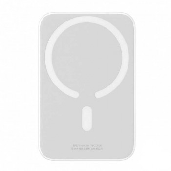 Baseus 6000 mah Magnetic Mini Air Power Bank, Qi 15w, model PPCXM06A (P10059002223) white
