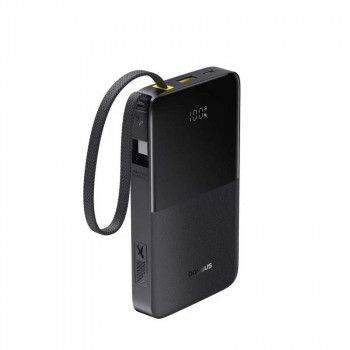 Baseus Enerfill FC51 22.5W Bipow 2 Pro Power Bank 10000 mah with build-in cable, PPBD2P-1022, black