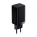 Baseus GaN 3 Pro Quick Charger C+C+U, 65w, USB QC 60w, cabel C-C 100w, CCGAN65E3 (CCGP050101) black