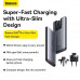 Baseus GaN 5 Pro Ultra Slim Quick Charger C+U, PD 65w + QC 60w, кабель C-C 100w, CCGAN65S5-OE, black
