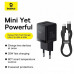 Baseus Palm Fast Charger C+U 20W EU set, cable USB-C to USB-C 1m60w (CCZC20UE) P10111608113-01 black