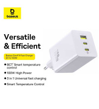 Baseus EnerFill FE11 Fast Charger 2C+U, 100w max, CCXFK100CE white