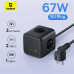 Baseus Enerfill FA11 67W 6-in-1 Charging Station, 3xAC + 1U + 2C, 30W, 1.5m, EFM67-EU, black