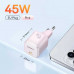 Baseus PicoGo Fast Charger 1C 45W EU (CCGAN45CE) P10176800413-00 pink