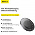 Baseus Simple 2 Wireless Charger, QI 15W, кабель type-c 1m (CCJJ050001) black