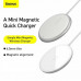 Baseus Simple Mini 3 Magnetic Wireless Charger, QI 15W, BS-W529 (CCJJ040012) silver