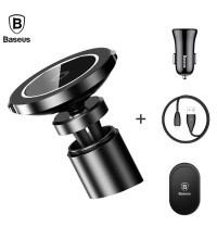 Baseus Big Ears Car Mount Wireless Charger, магнитный, на панель и решетку (WXER-01) black