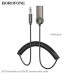 Borofone B56 Peaceful Car AUX BT Receiver with cable 1m, BT5.0, gray