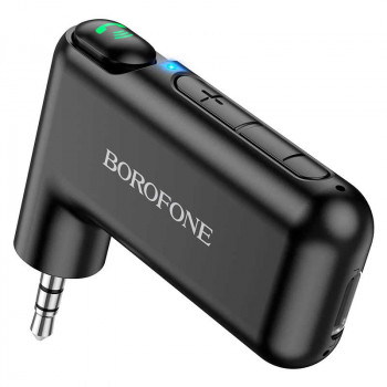 Borofone BC35 Wideway car AUX BT Receiver, 10h, BT5.0, black
