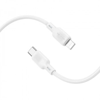 Borofone BX113 Lenny PD silicon cable for iP, Type-C to Lightning, PD27W, 1m,white