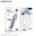 Borofone DH14 Buddy Type-C 5-in-1 Adapter, Type-C to 1xUSB3.0+2xUSB2.0+PD100w+HDMI 4K@30Hz,  grey