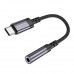 Borofone BV24 Graceful Digital Audio converter cable USB-C to 3.5mm, metal gray
