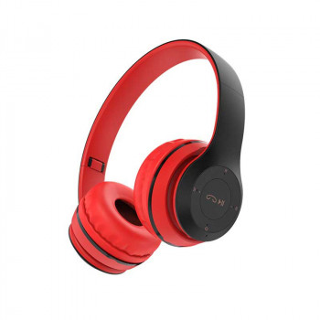 Borofone BO4 Charming Rhyme Wireless Headphones, TF, подсветка, red