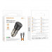 Borofone BZ24 Clever single port PD20W Car Charger set, кабель С-С 1m, transparent black