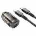Borofone BZ29B Outstanding PD36W Car Charger (C+C) set, 1m C-L cable, transparent black