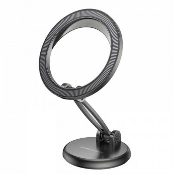 Borofone BH114 Star Metal Ring Magnetic Car Holder, магнитный держатель, на панель, gray