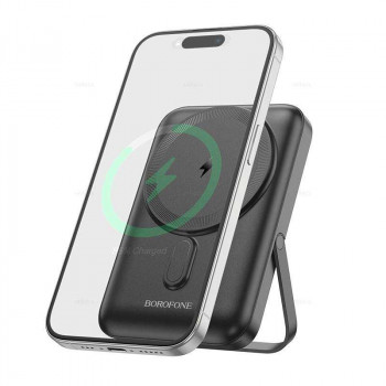 Borofone BJ51A Kody PD20W magnetic wireless power bank 10000mah with stand, с подставкой, black