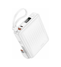 Borofone BJ70A Source Dual PD20W Power Bank 15000mah, кабели L 10w + C PD20w, LED, white