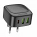 Borofone BAS23A Lucky PD30W (1C+2U) charger (EU), black
